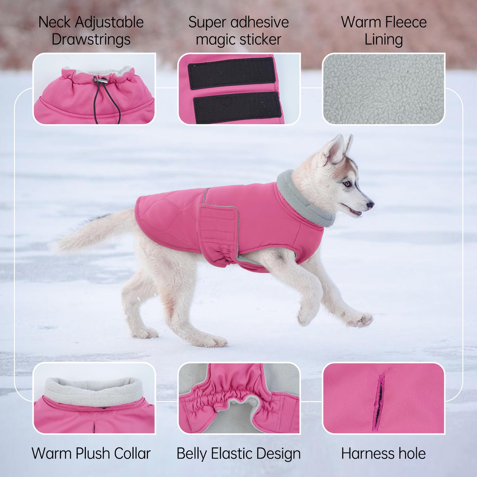 BRKURLEG reflective back strips improve visibility during night walks.