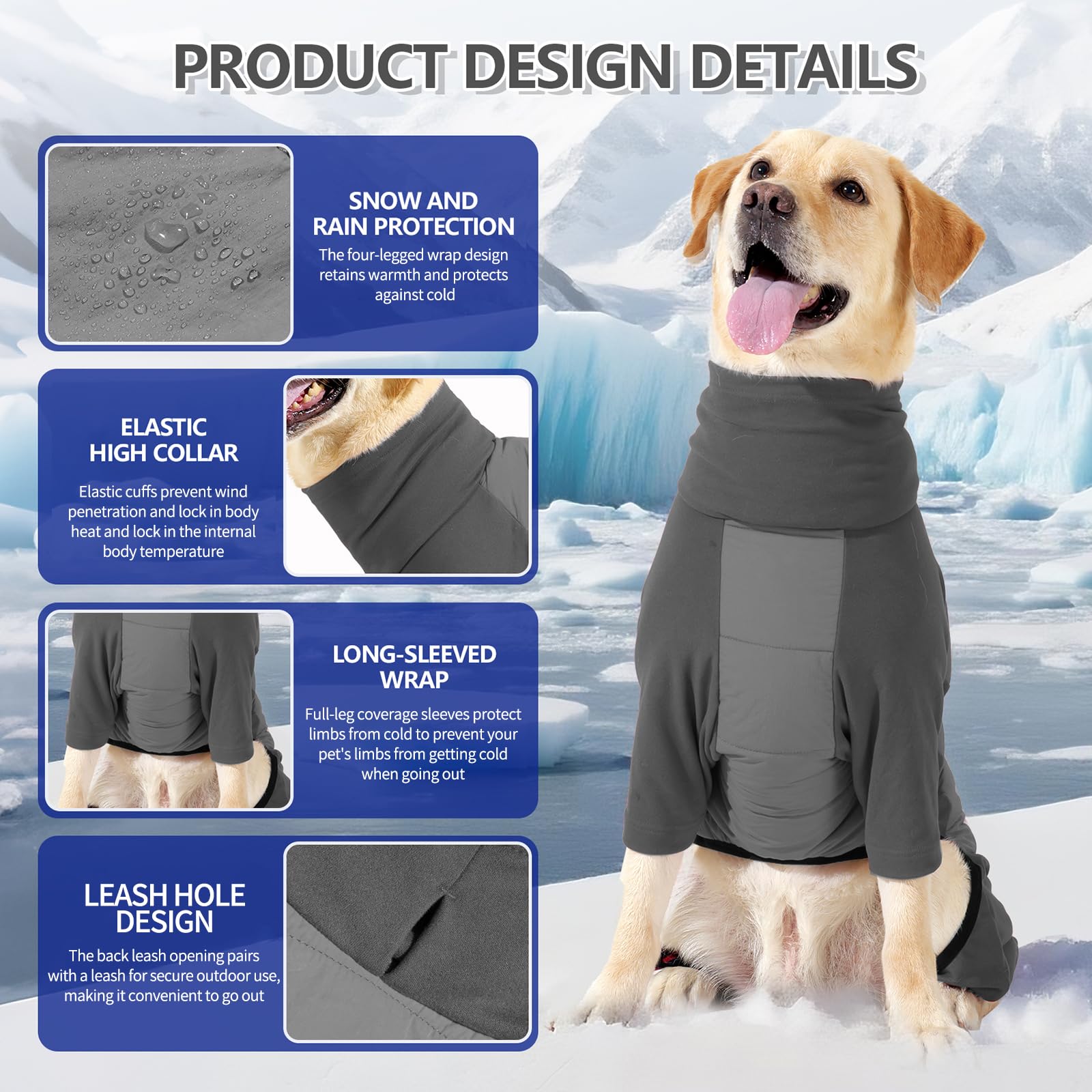 BRKURLEG turtleneck dog coat neck warmth for chilly days.