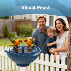 BROAIMX bird bath fountain nozzle switch showcasing triple nozzle options for natural water patterns.