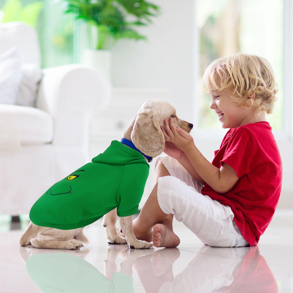 BROENO dog hoodie belly-cut detail enables easy potty breaks without removal