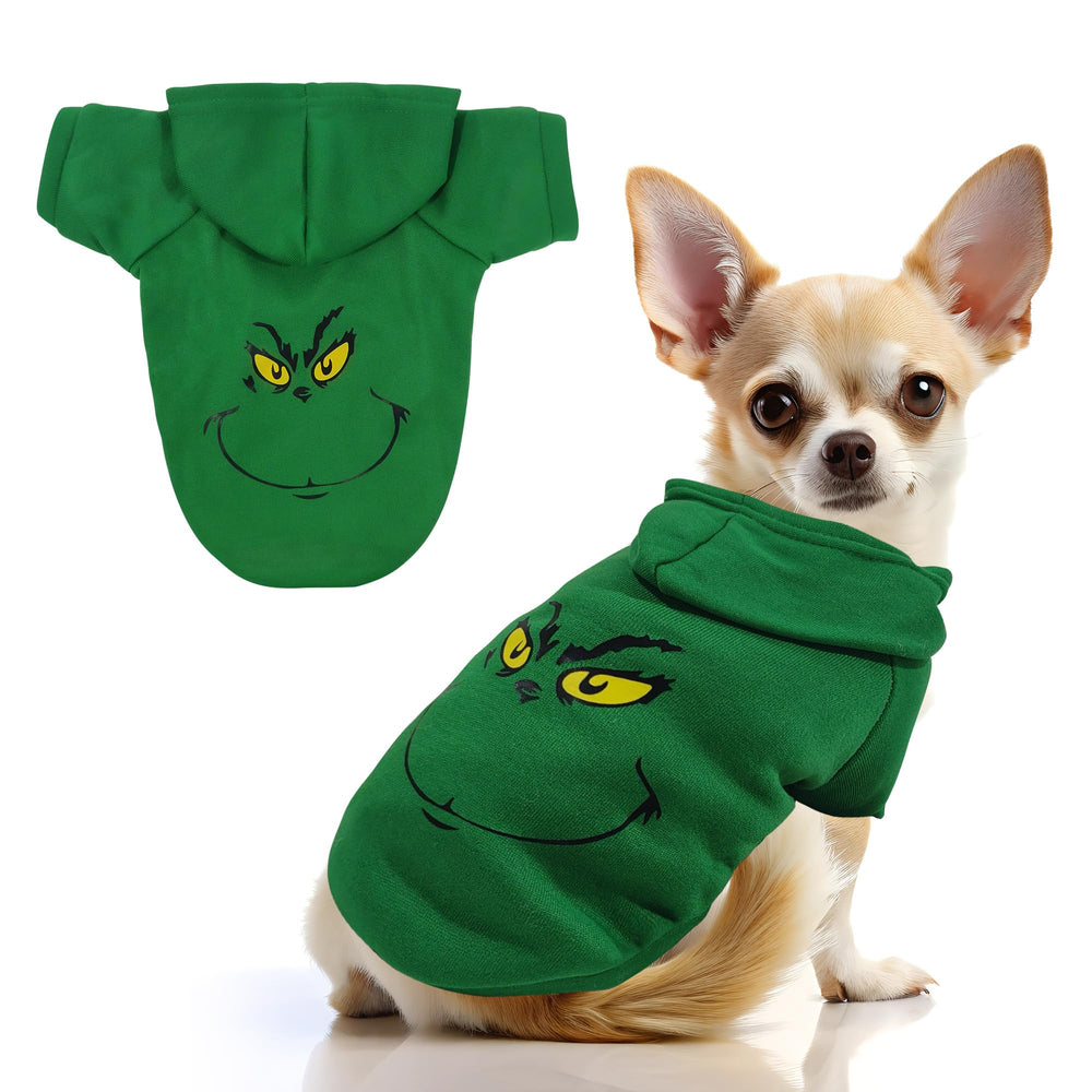 BROENO dog hoodie small front view shows cozy warmth for chilly dog walks