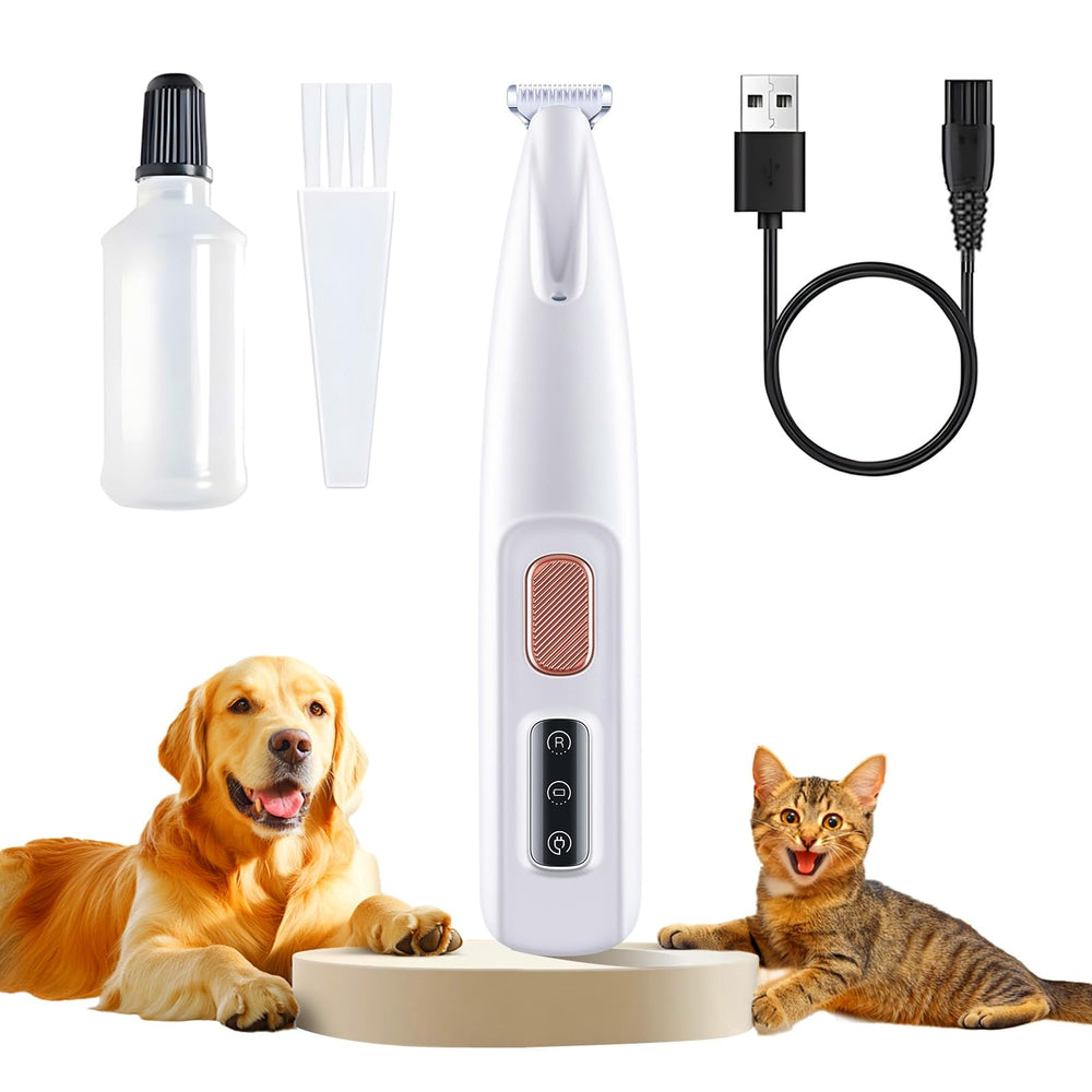BROCG Dog Paw Trimmer with LED light guiding precise low-light grooming