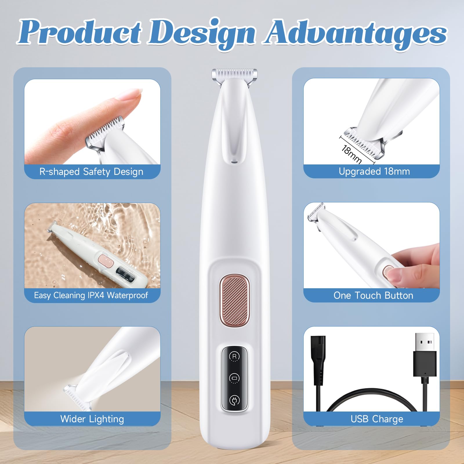 BROCG paw trimmer with smart display showing status during session