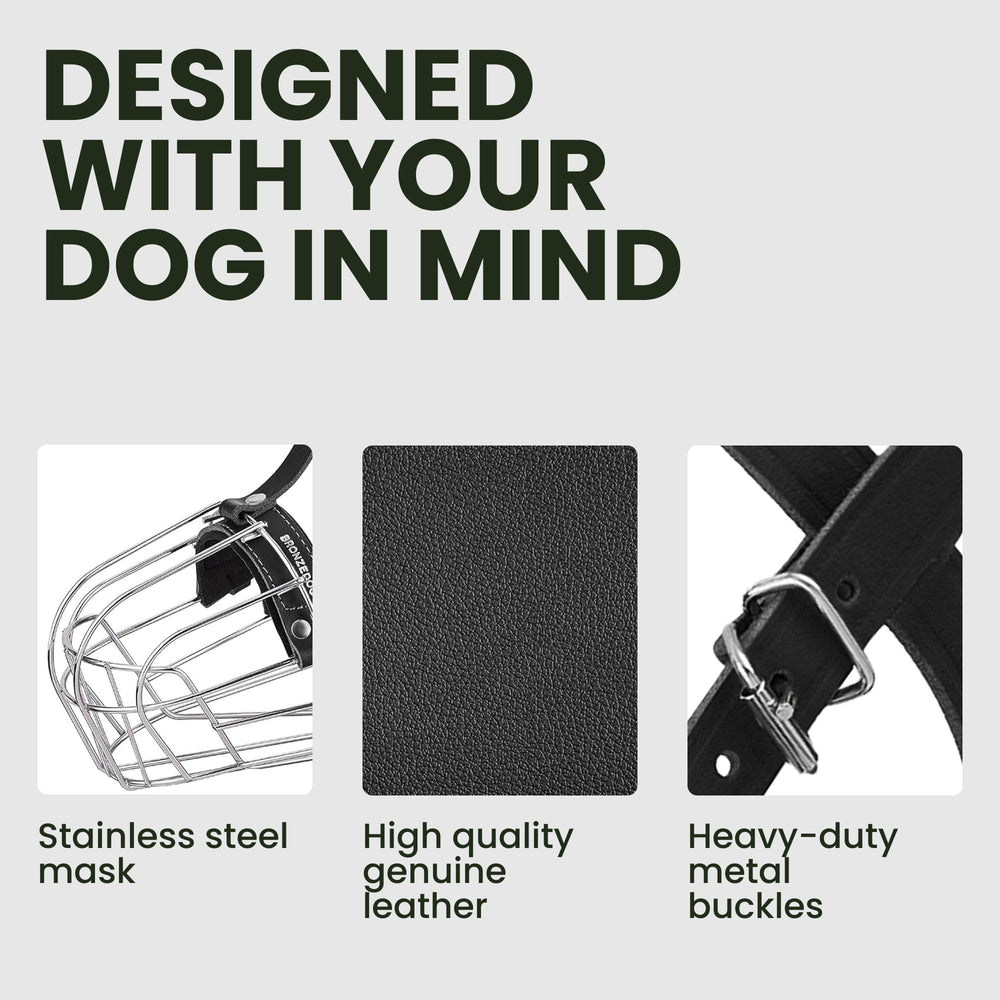 BRONZEDOG breathable-wire-design shows open snout for easy panting