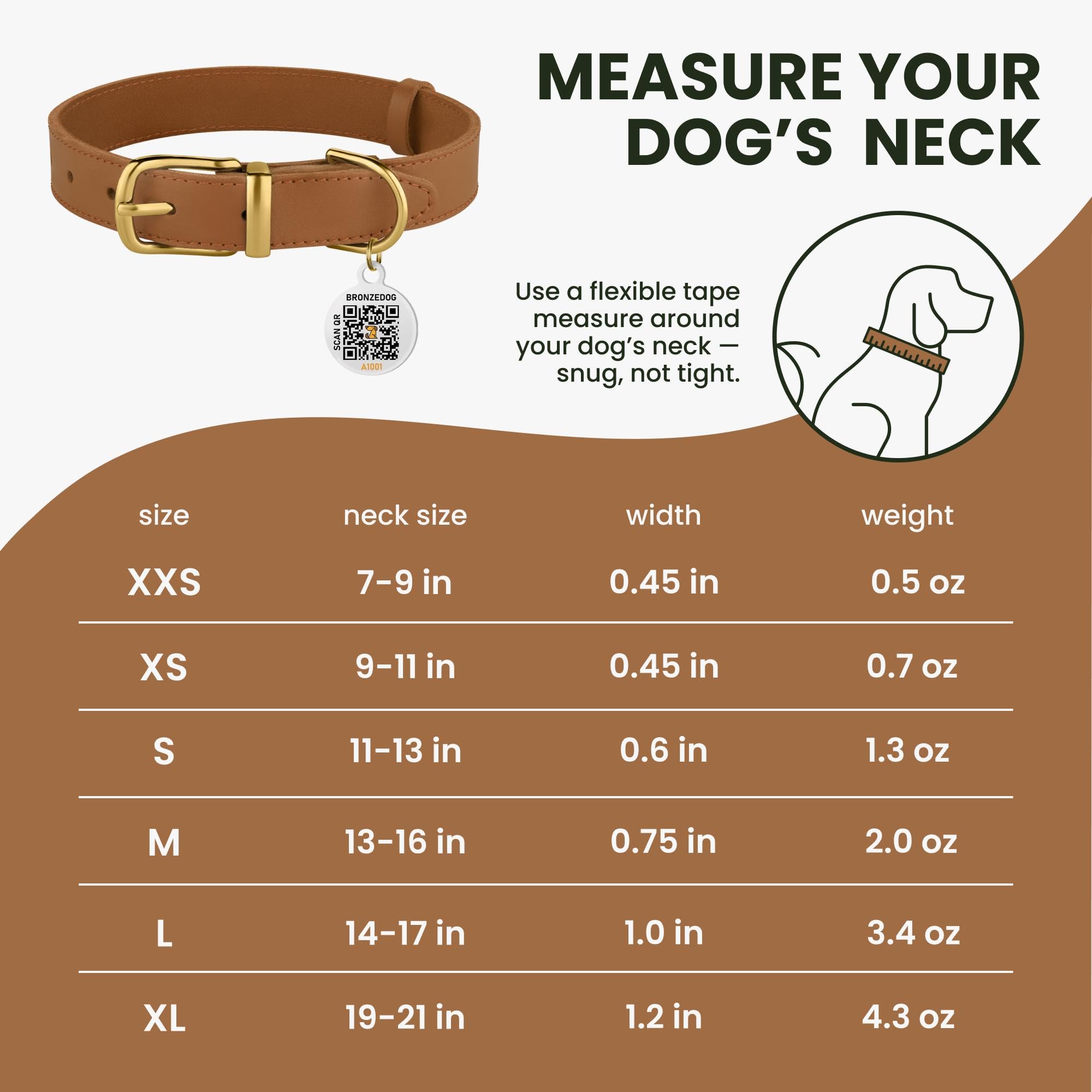 BRONZEDOG collar care guide emphasizing dry-clean-only surface protection