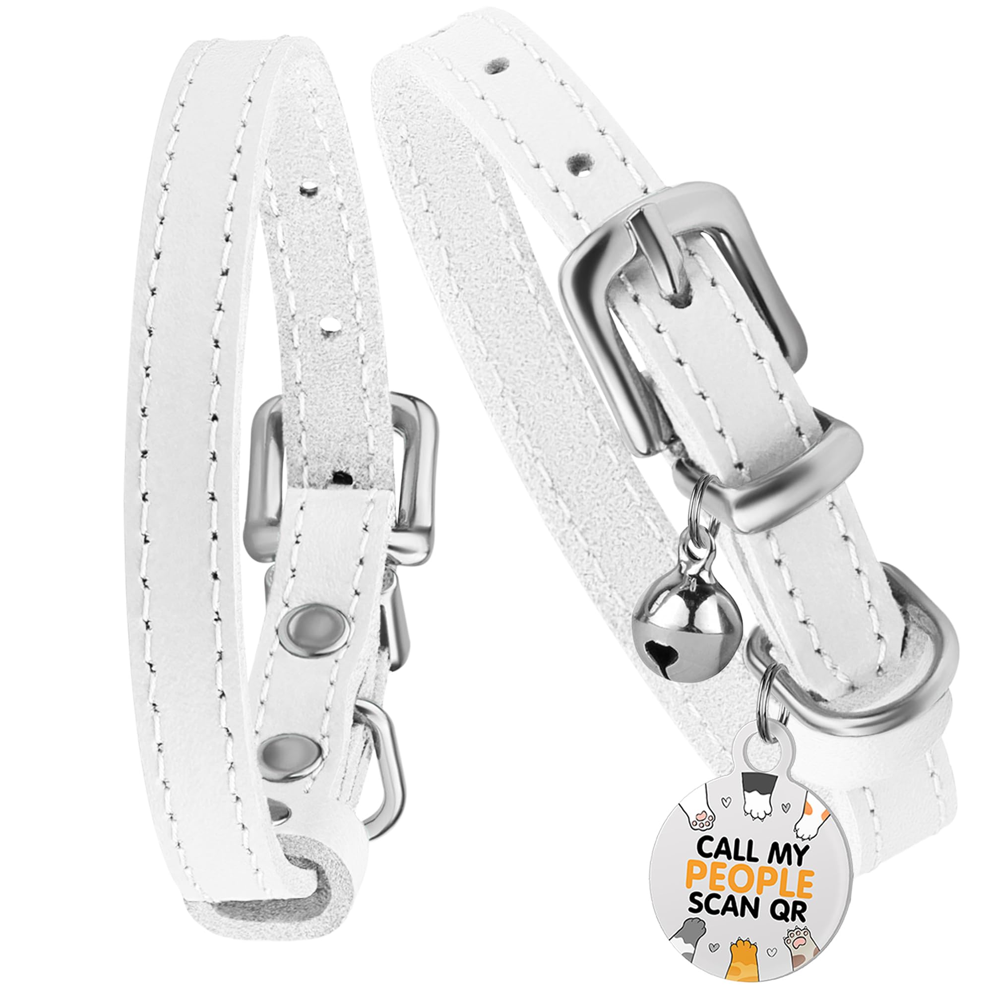 BRONZEDOG collar cuero uso diario, cómodo y seguro para interiores y salidas cortas.