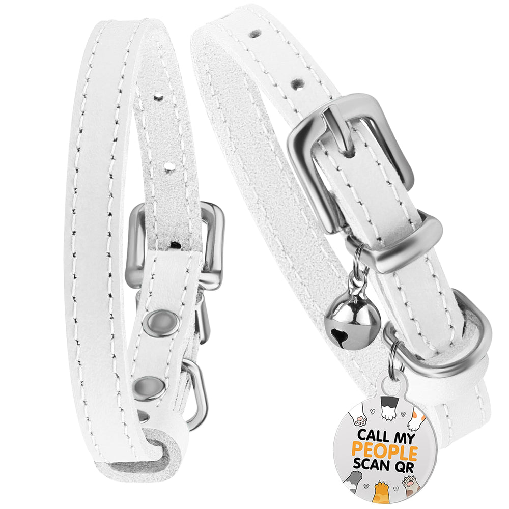 BRONZEDOG collar cuero uso diario, cómodo y seguro para interiores y salidas cortas.