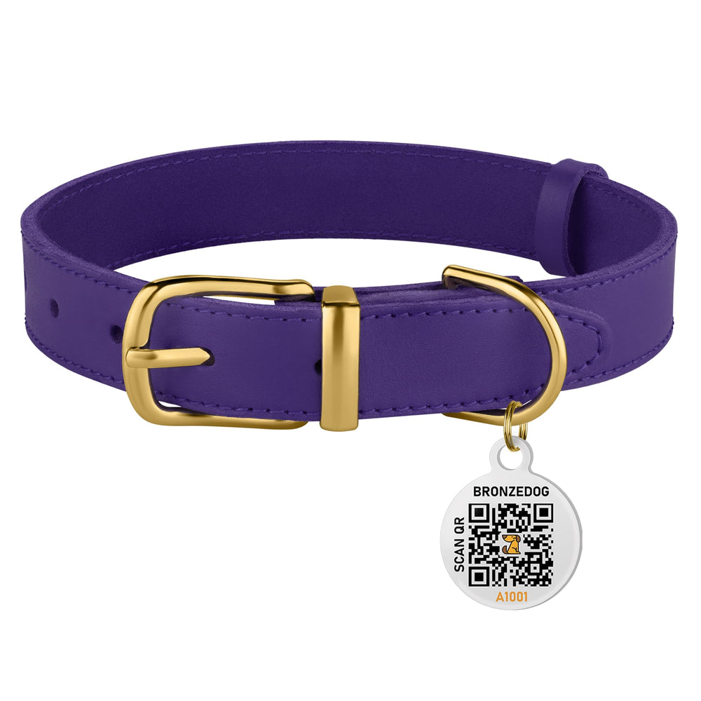 BRONZEDOG collar de cuero, uso diario y viajes, cómodo en caminatas largas.