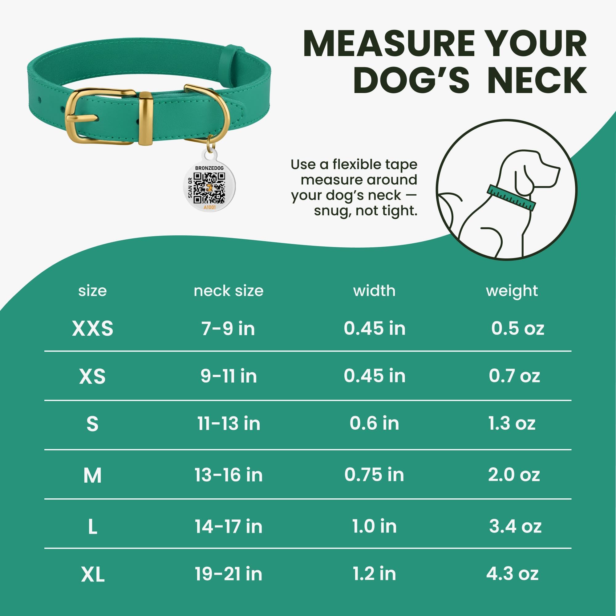 BRONZEDOG leather collar pack-of-1 ready for everyday use and travel.