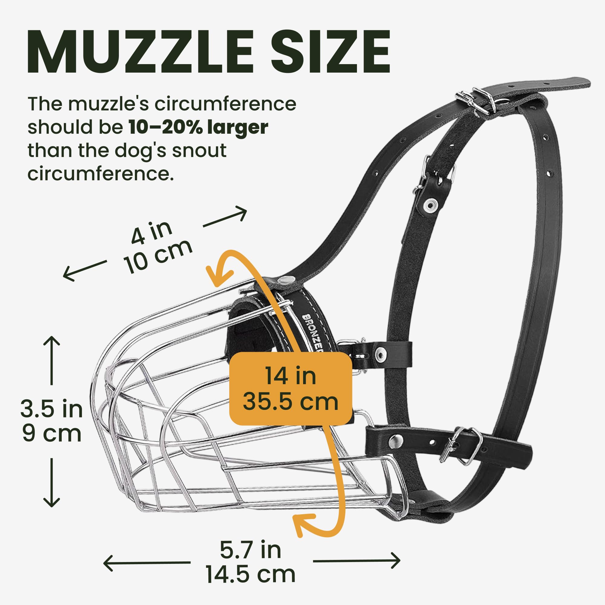 BRONZEDOG Pitbull muzzle nose padding provides comfortable contact on hot days.