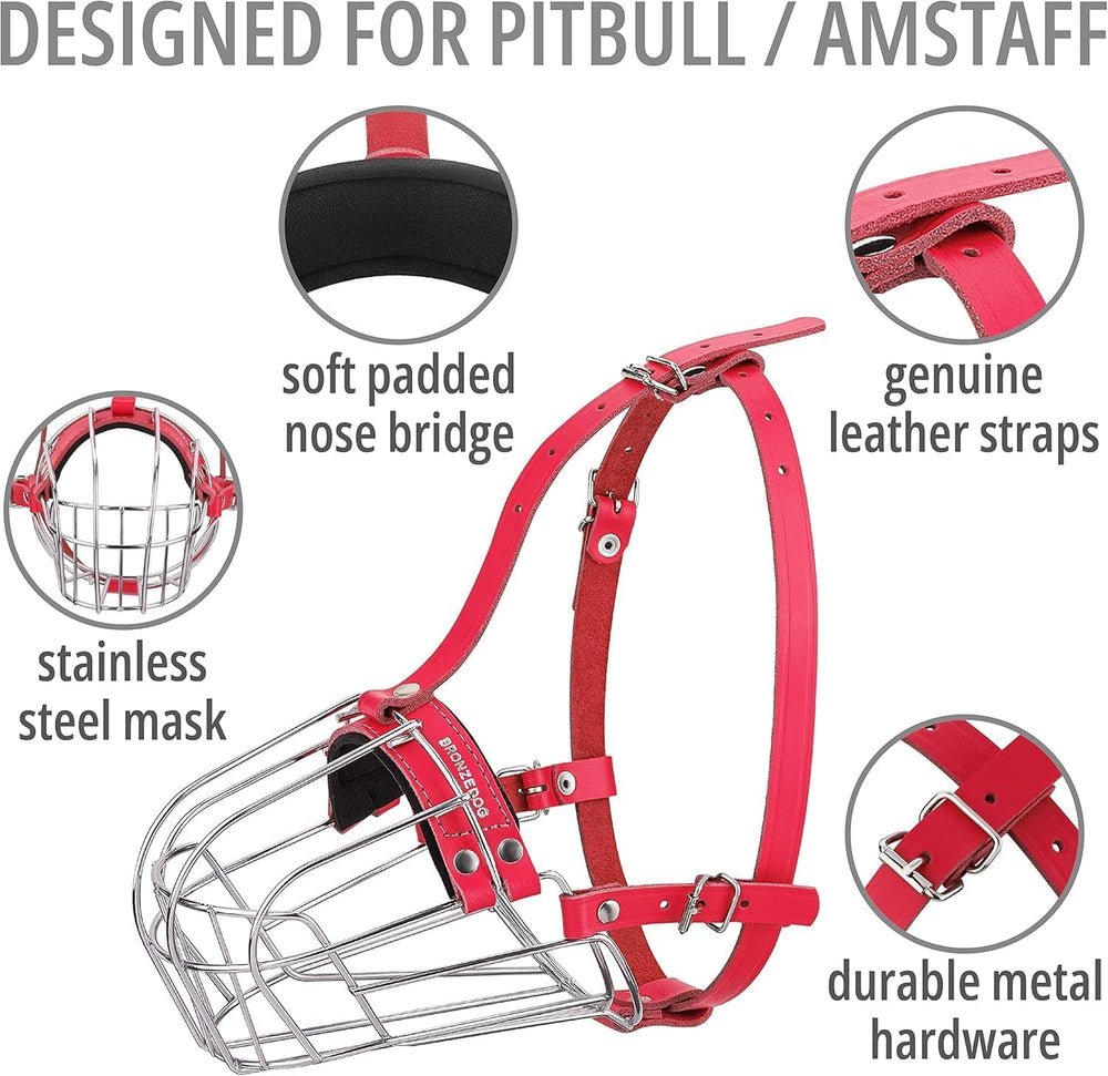 BRONZEDOG Pitbull muzzle ventilated design promotes better airflow.