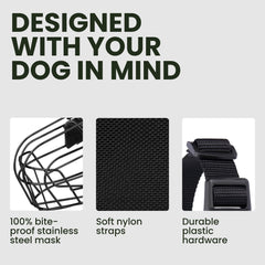 BRONZEDOG Pitbull muzzle metal basket demonstrating ample ventilation.