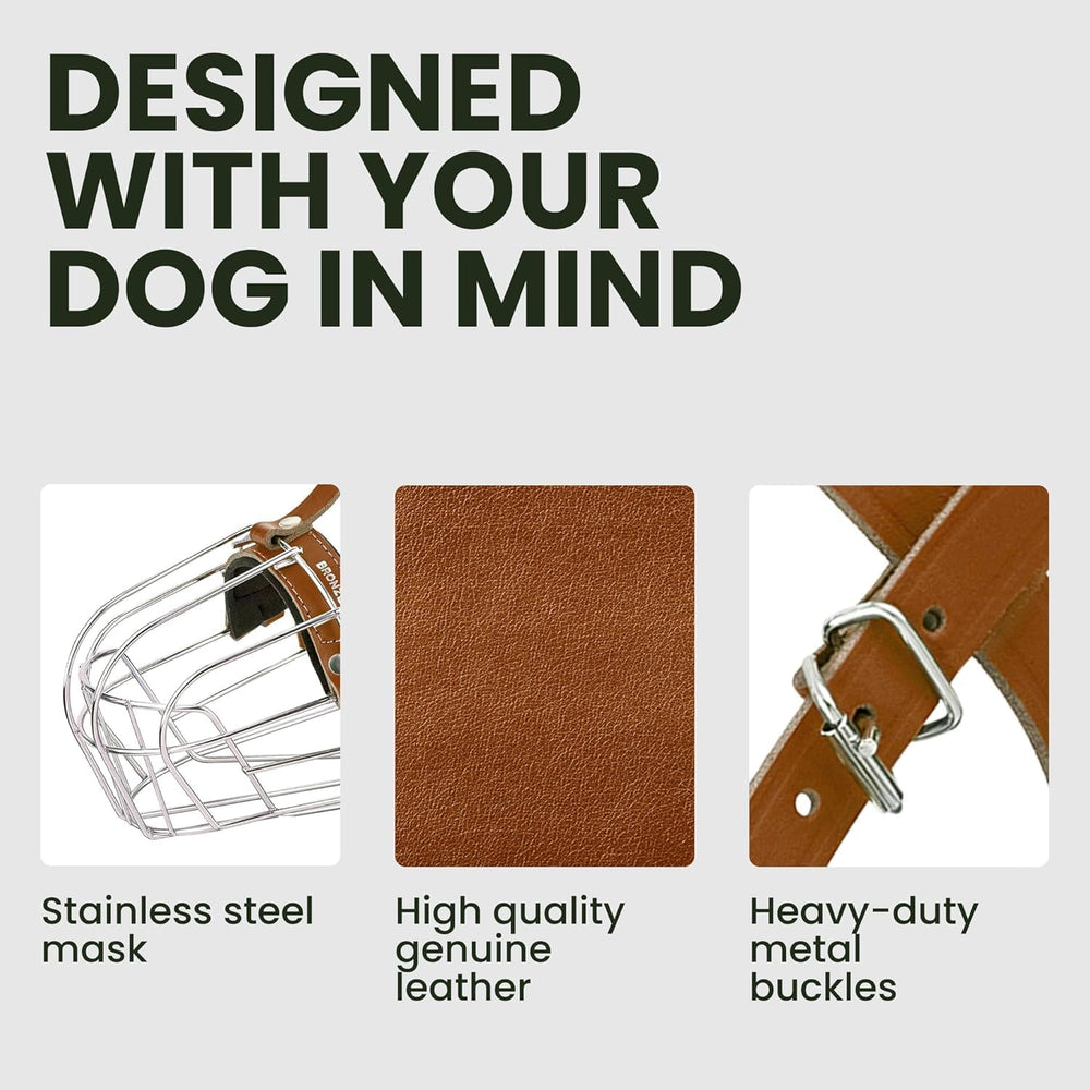 BRONZEDOG metal basket enables good ventilation and panting during outings.