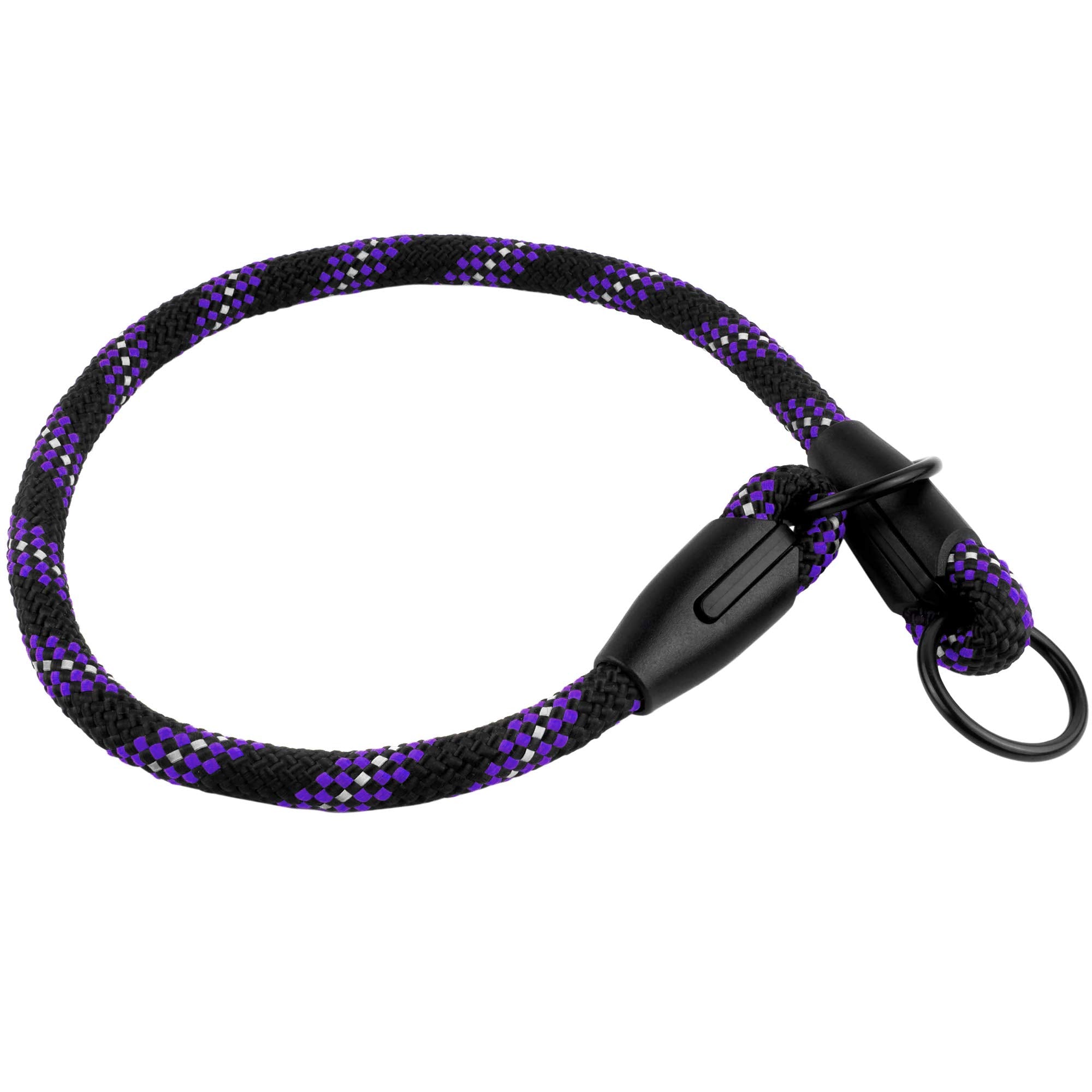 BronzeDog Rope Pro size guide shows fit from puppy to large dogs.