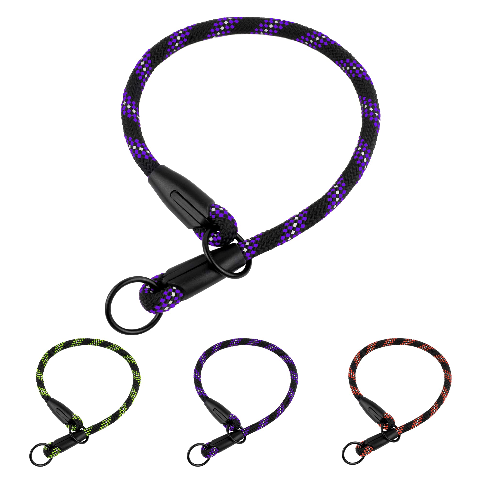 BronzeDog Rope Pro collar braided texture for durable, comfortable wear.