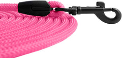 BRONZEDOG rope pro training collar pink in-use image shows safe distance control.