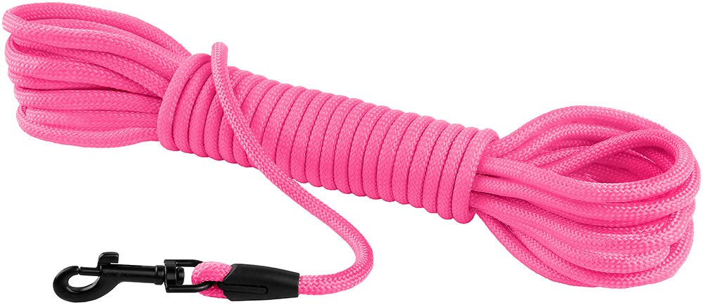 BRONZEDOG rope pro training collar pink side view emphasizes quick detection outdoors.