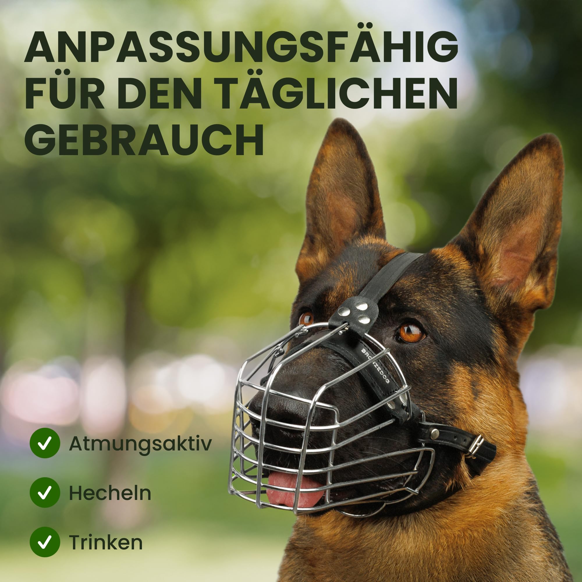 BRONZEDOG ventilated metal basket design promotes airflow and reduces overheating