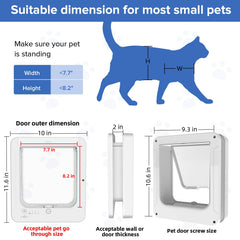 BROTEX Smart Cat Door RFID keys collar activation demonstrating secure pet access.