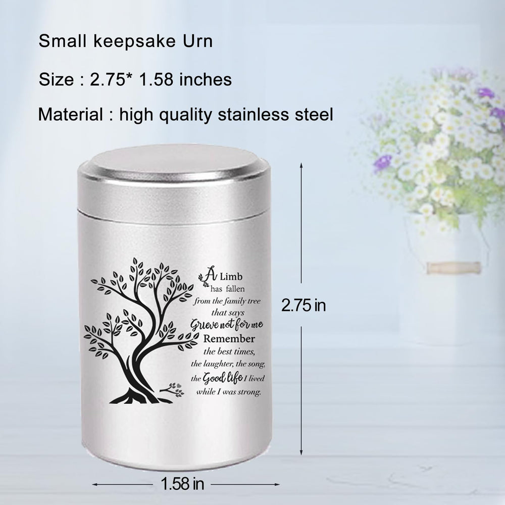 BRUKUSUR aluminum alloy mini urn highlights durable, corrosion-resistant material