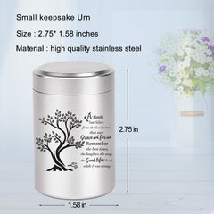 BRUKUSUR aluminum alloy mini urn highlights durable, corrosion-resistant material