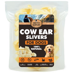 Brutus & Barnaby cow ears thick cut chew for dogs, long-lasting flavor and satisfying dental-style chew.