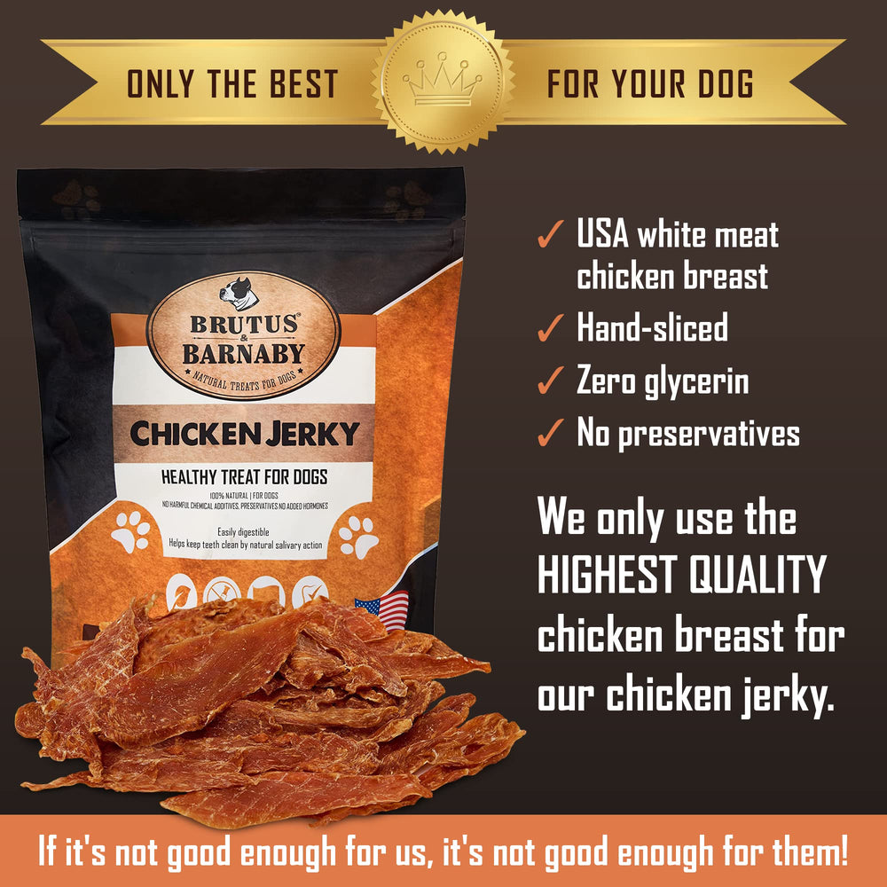 BRUTUS & BARNABY dehydrated chicken fillets pack emphasizes pure meat