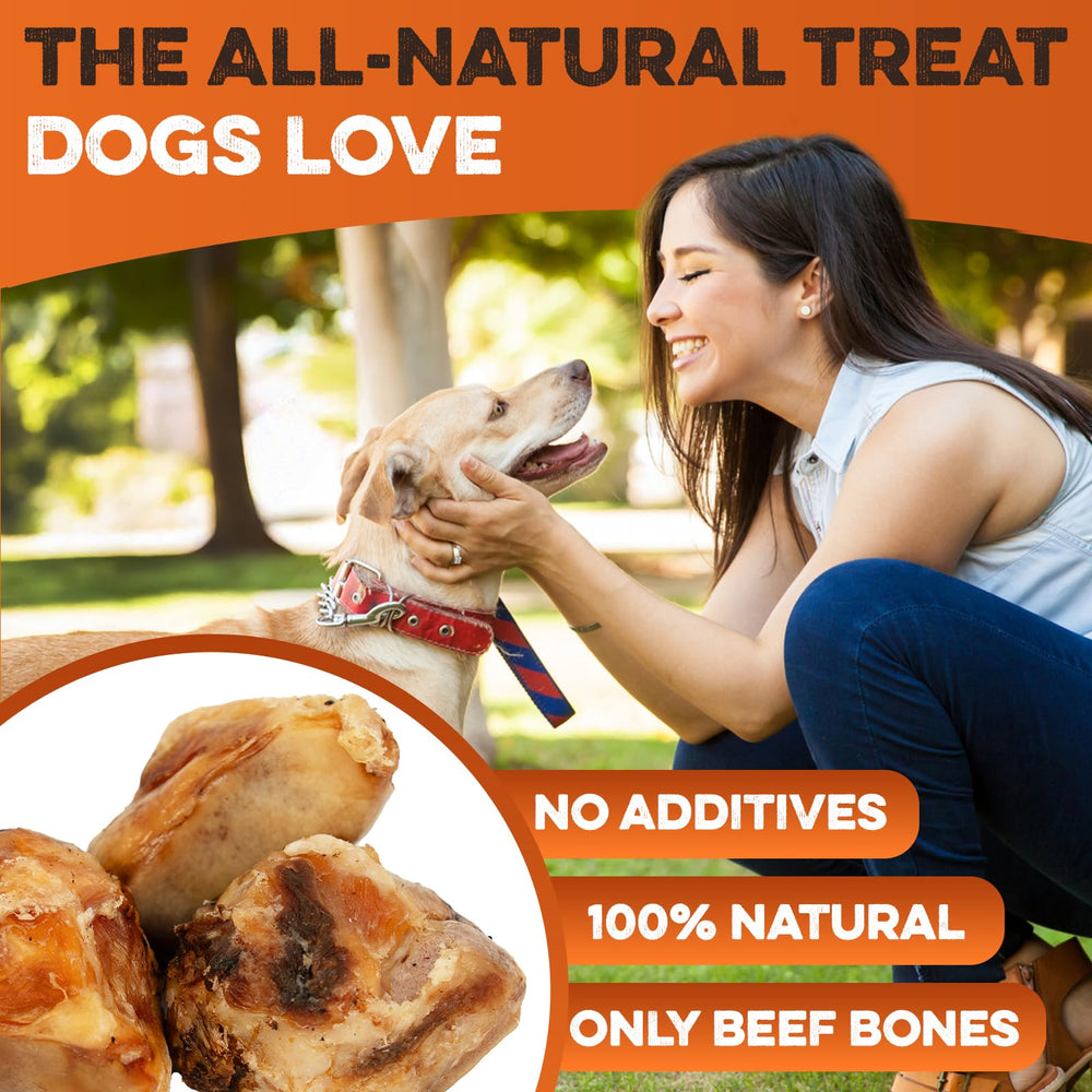 BRUTUS & BARNABY kneecap bones pack-back shows high-protein, USA-sourced chew.