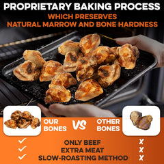 BRUTUS & BARNABY kneecap bones raw, single-ingredient beef chew.