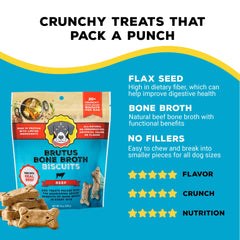 Brutus Bone Broth Biscuits beef protein-info — high-protein snack