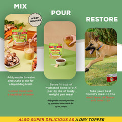 Brutus Bone Broth serving bowl shows convenient wet or dry meal use.