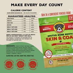 Brutus Broth vegetable powder closeup highlights natural ingredients for hydration.