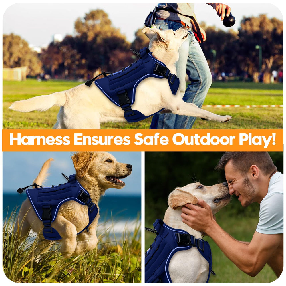 Bruvoalon heavy-duty tactical dog harness breathable padding for all-day comfort