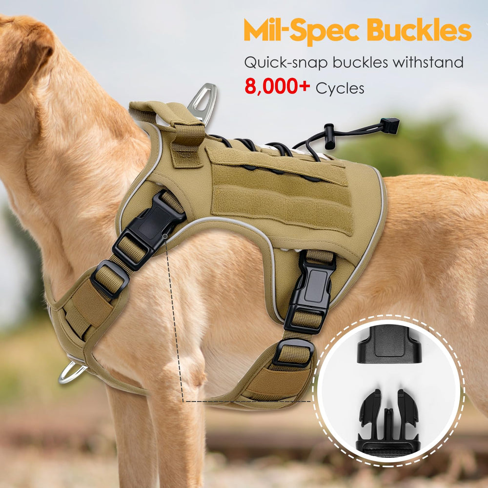 Bruvoalon heavy-duty harness rear-clip and handle for confident control