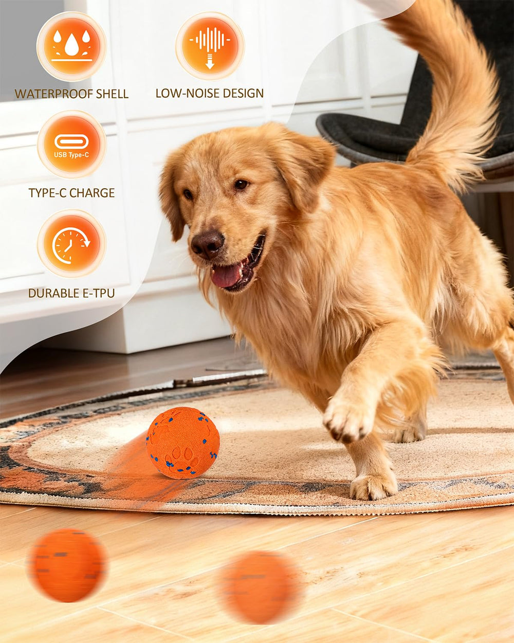 Bryxkla interactive ball chew-resistance material demonstrates durable E-TPU shell for tough chewers