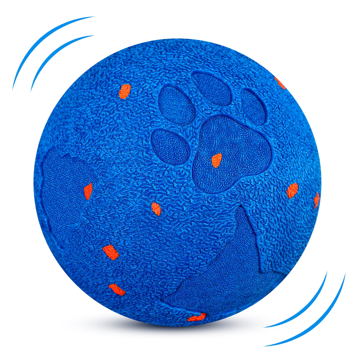 Bryxkla Interactive Ball closeup highlights chew-resistant E-TPU for lasting play.