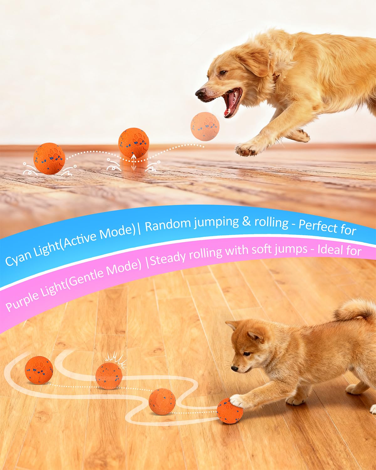 Bryxkla interactive ball IPX7 waterproof adapts to puddles and outdoors