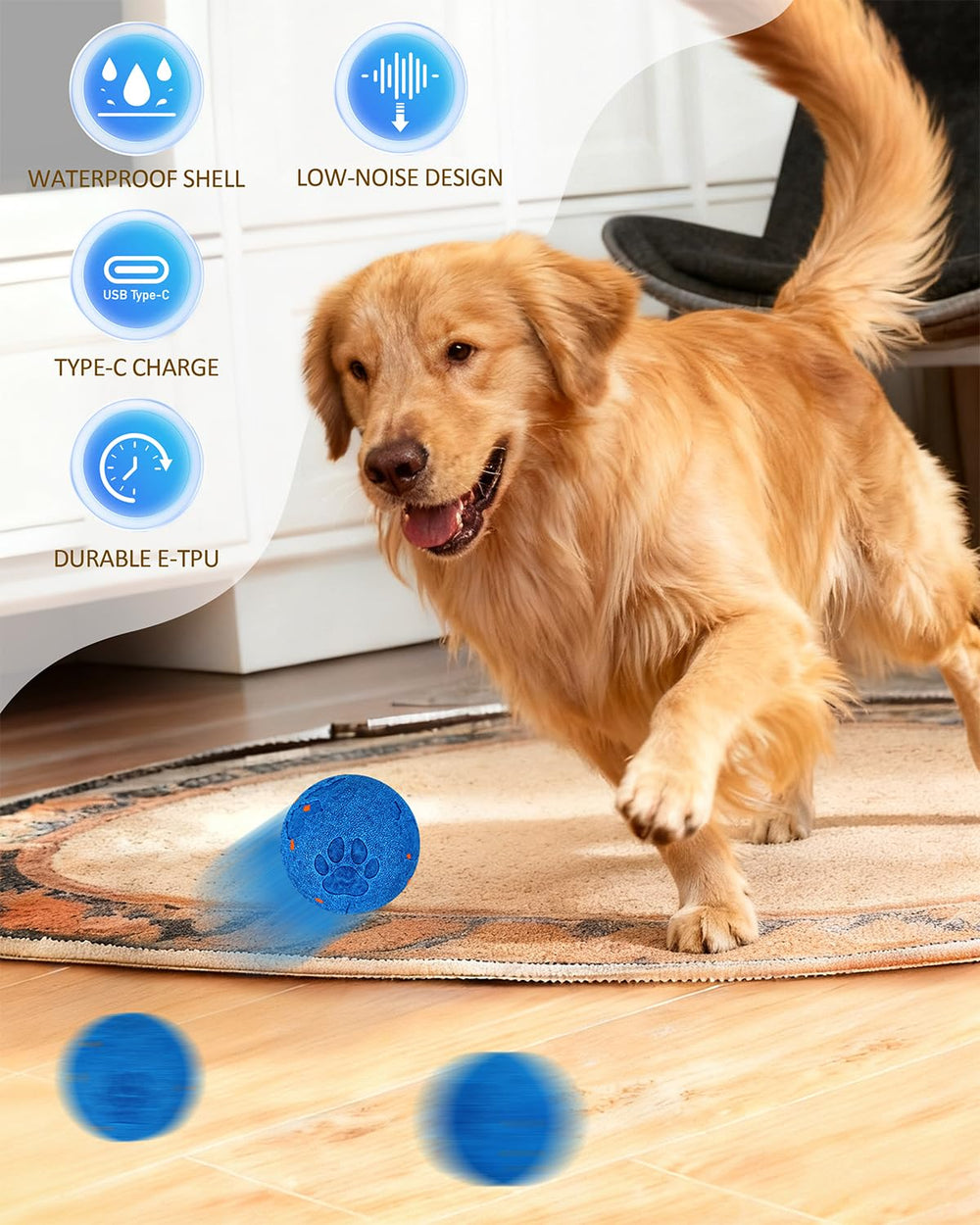 Bryxkla Interactive Ball LED status during play helps monitor charging and readiness.