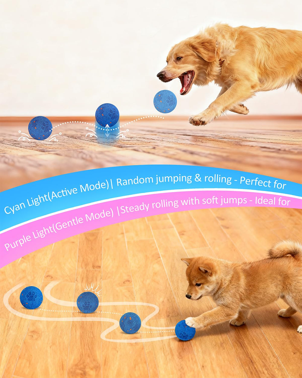 Bryxkla Interactive Ball demonstrates obstacle avoidance around furniture for worry-free indoor fun.