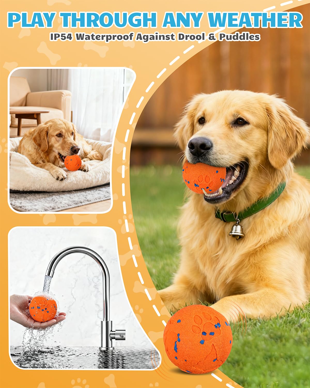 Bryxkla interactive ball puddle-play-ready for indoor-outdoor adventures with minimal mess