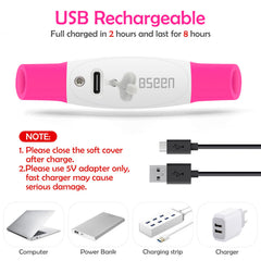 Collar LED rosado BSEEN con visión de 360 grados para paseos nocturnos