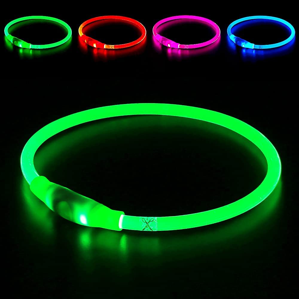 BSEEN collar LED con luz de 360 grados para perros, mejor visibilidad nocturna.