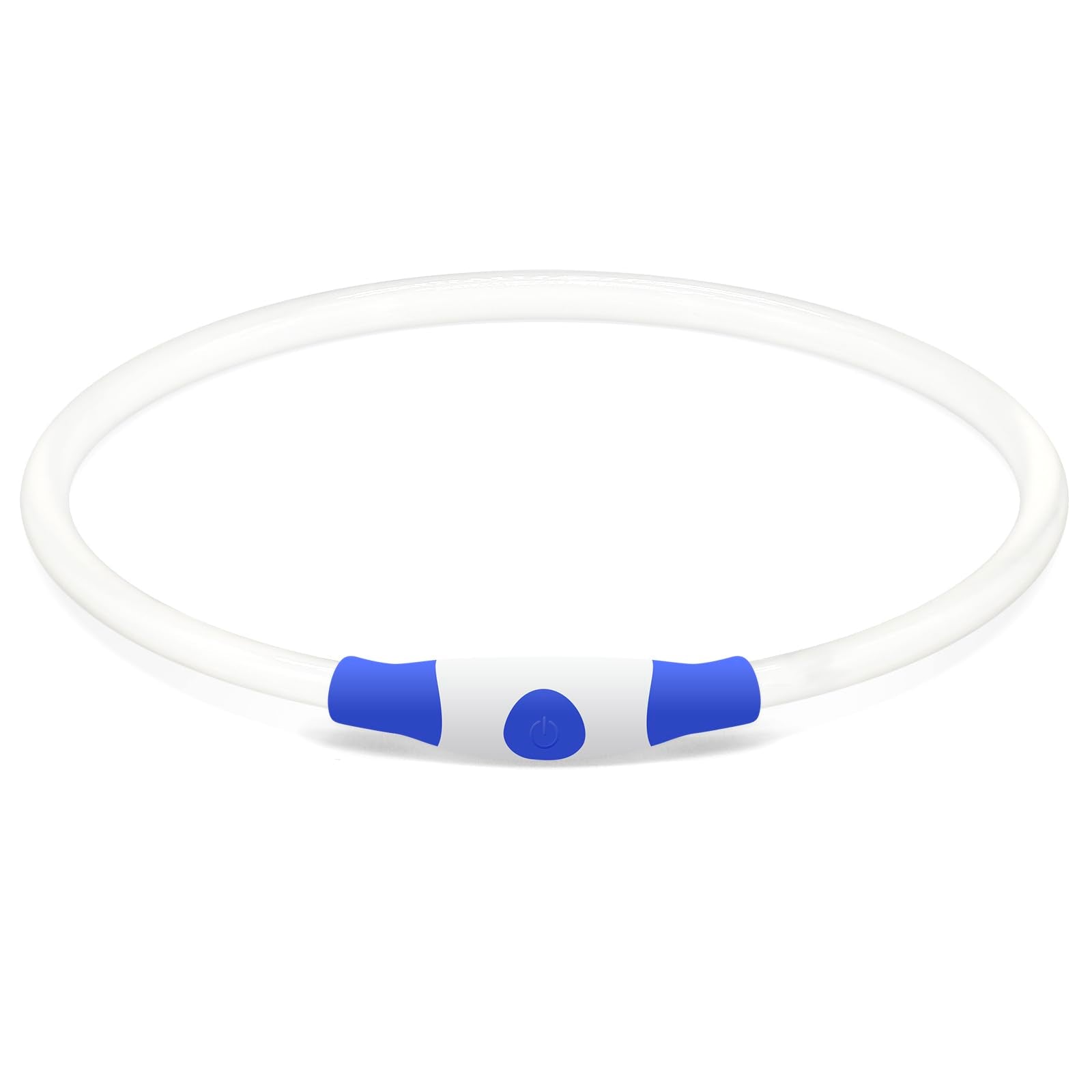 Collar BSEEN azul iluminado, diseño duradero y flexible.