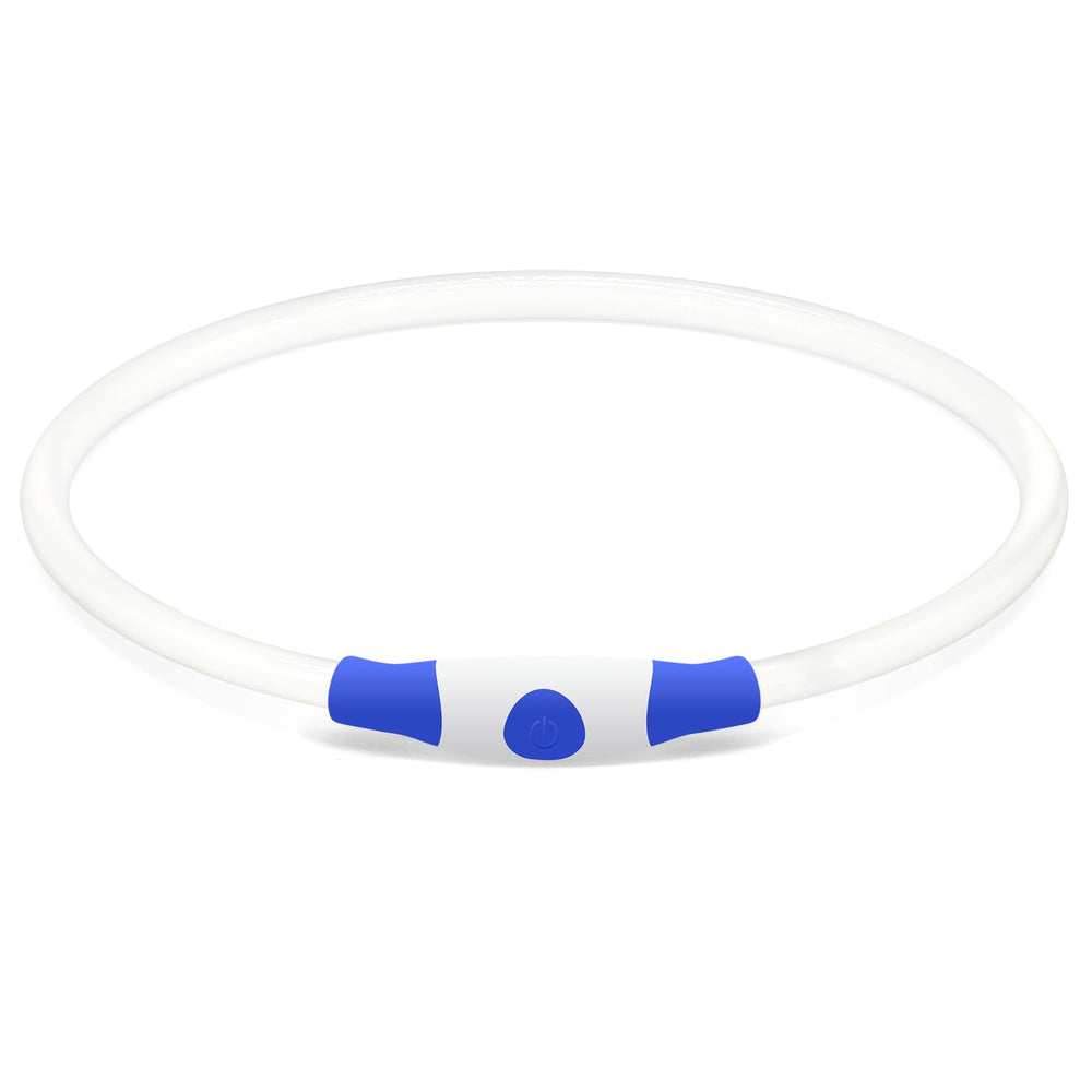 Collar BSEEN azul iluminado, diseño duradero y flexible.