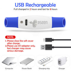 Collar BSEEN azul iluminado, recargable por USB.