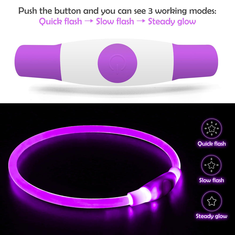 BSEEN light up dog collar 360-visibility keeps pets visible from all angles.