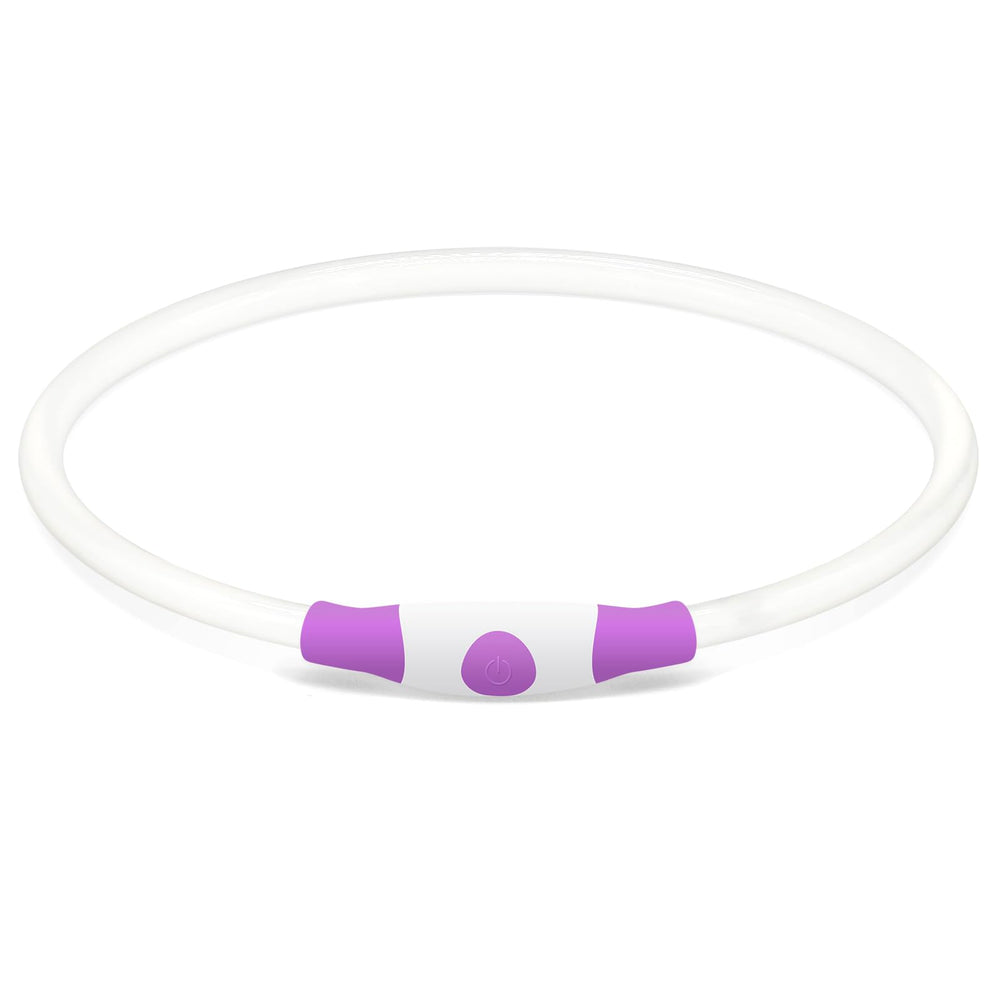 BSEEN light up dog collar 70cm; easily trimmed to fit smaller or larger dogs.