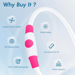 BSEEN Light Up Dog Collar pink ends with dual LED lights for safety