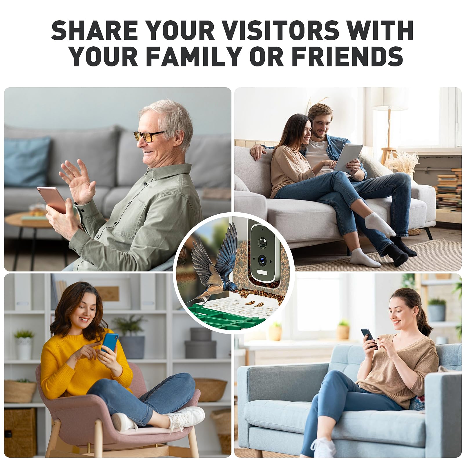 Bsemax Smart Bird Feeder cloud-storage keeps your videos accessible and easy to share