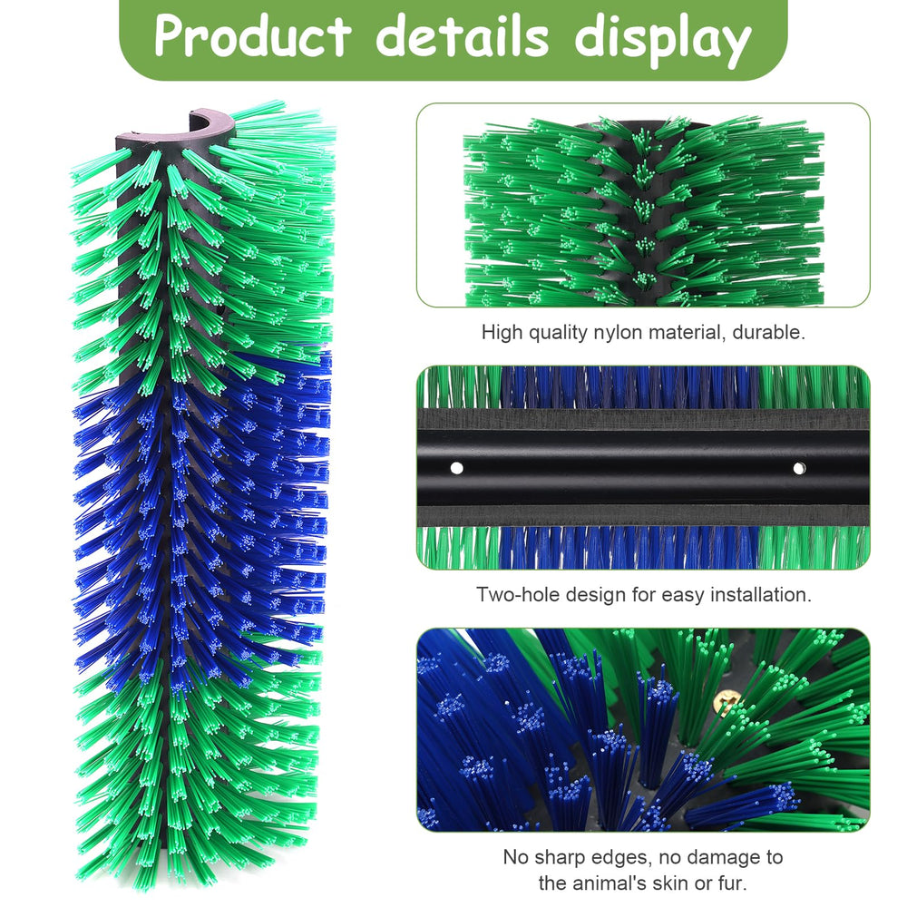 BShome livestock scratching brush green on horse use supports massaging and coat care